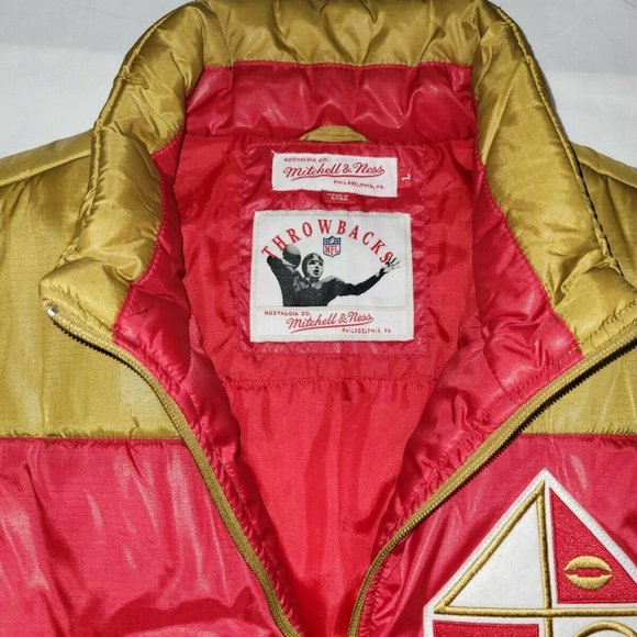 San Francisco 49ers Red Gold Throwback Mitchell & - Picture 4 of 10